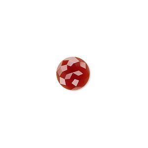 Carnelian 1pkg1, calibrated cube-cut round cab 10mm