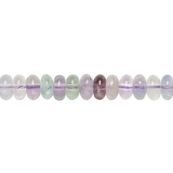 Rainbow fluorite 1pkg1, rondelle bead natural B grade, 15.5-16 inch 5x3mm-7x5mm image number 0