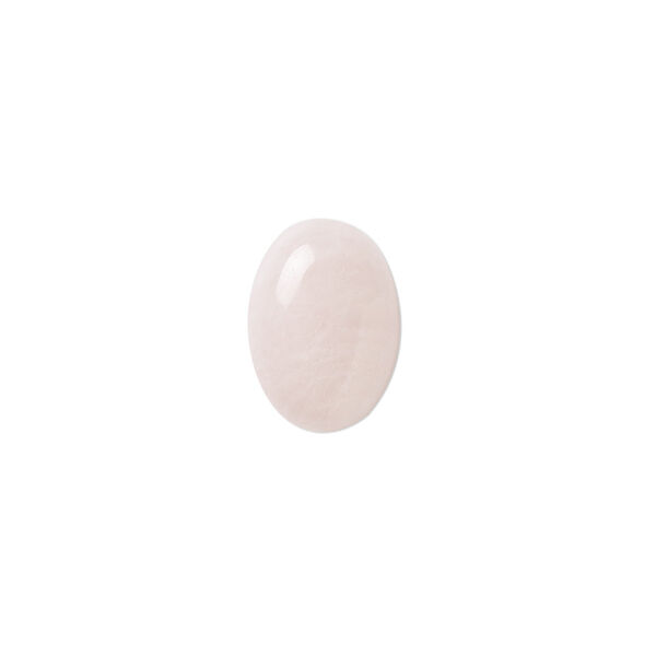 Cabochon, rose quartz (natural), 14x10mm calibrated oval, B- grade, Mohs hardness 7. Sold per pkg of 6. image number 0