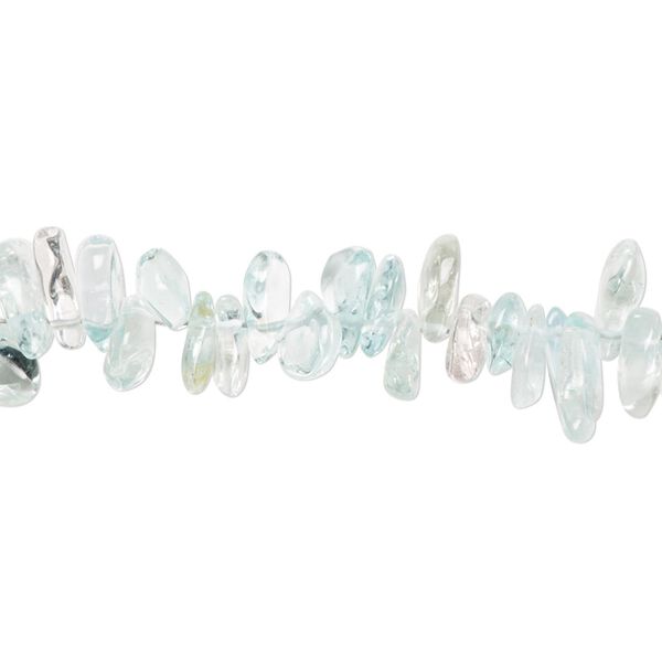Aquamarine 1pkg1, hand-cut top-drilled flat teardrop bead light 7.5 inch 6x4mm-9x6mm image number 0