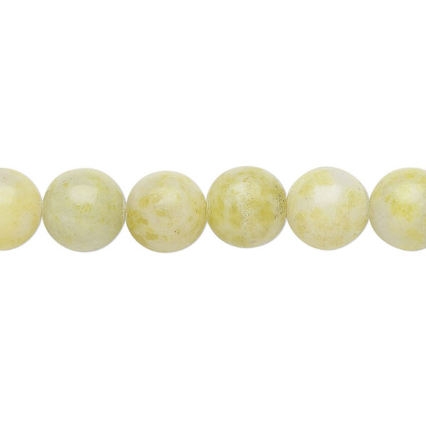 Bead, peridot "jasper" (serpentine) (natural), 8mm round, B grade, Mohs hardness 2-1/2 to 6. Sold per 15-1/2" to 16" strand. image number 0