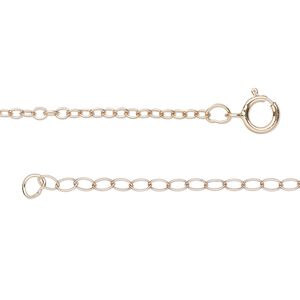 Chain 1pkg1 14Kt rose gold-filled cable, 1.8mm / springring clasp, 18 inch