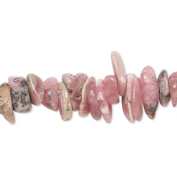 Bead, rhodochrosite (natural), medium chip, Mohs hardness 3-1/2 to 4-1/2. Sold per 8-inch strand. image number 0