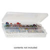 Organizer box, plastic, clear, 5 wide cells, 7x3-3/4 x1 inch. Sold per pkg of 2. image number 0