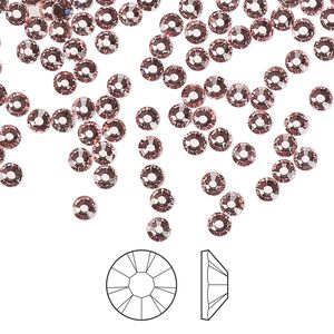 Flat back 1440pk light rose foil back, Preciosa MAXIMA Czech crystal hotfix rhinestone 3-3.2mm chaton rose round SS12