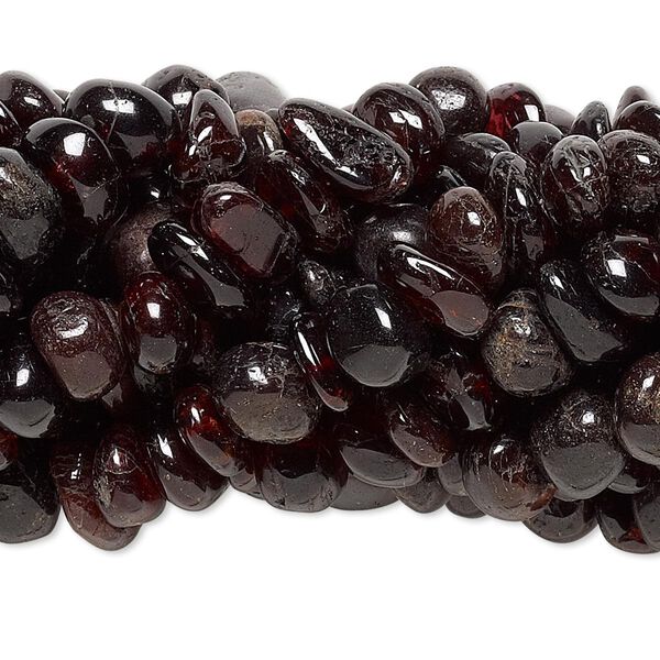 Bead, garnet (natural), medium chip, Mohs hardness 7 to 7-1/2. Sold per (10) 15-1/2" to 16" strands. image number 0