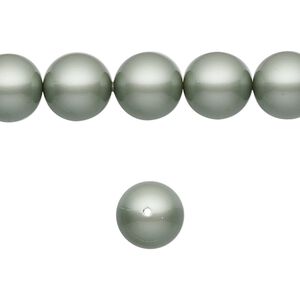 Pearl 100pk powder green, Swarovski® 10mm round 5810