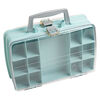 Tote, Plano® Creative Options, plastic, clear, teal and grey, 12-5/8 x 8-7/8 x 4-1/8 inches. Sold individually. image number 1