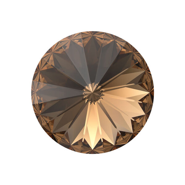 Chaton 1pkg144 light smoked topaz foil back, Swarovski® ReCreated™, 12mm rivoli 1122 image number 0