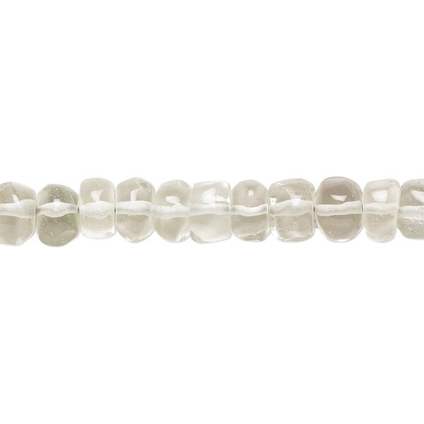 Green quartz 1pkg1, hand-cut rondelle bead 13 inch 5x3mm-7x6mm image number 0