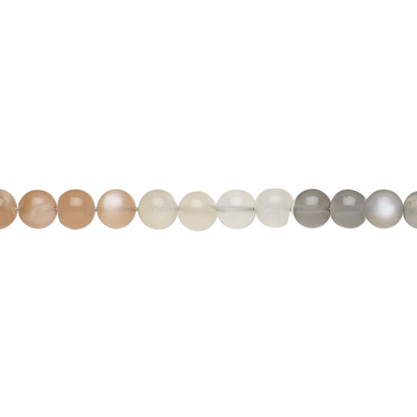 Multi-moonstone 1pkg1, hand-cut round bead natural C grade, 15.5-16 inch 4mm image number 0