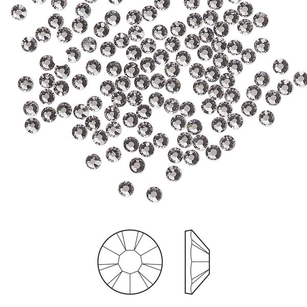 Flat back 1pkg144, lilac ash foil back Preciosa MAXIMA Czech crystal rhinestone 2.1-2.3mm chaton rose round SS7 image number 0