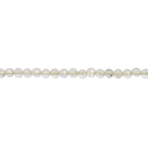 Prehnite 1pkg1, faceted round bead natural 12 inch 2mm