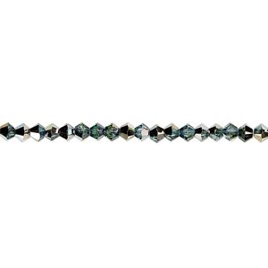 Bead 48pk aquamarine golden Sahara, Crystal Passions® 3mm bicone 5328