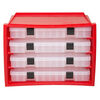 Organizer, Plano® StowAway®, plastic, red / clear / black, 9-1/2 x 15-1/2 x 11-1/4 inches. Sold individually. image number 1