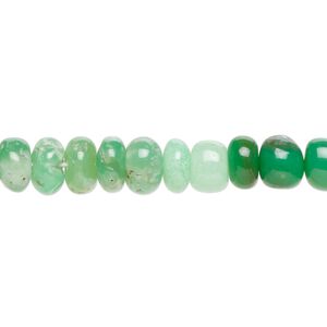 Chrysoprase 1pkg1, hand-cut rondelle bead natural 14 inch 6x3mm-8x5mm