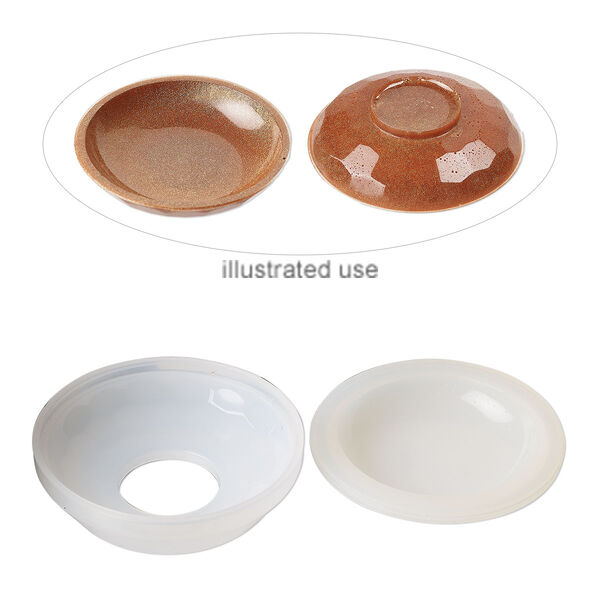 Mold, silicone, white, 3 x 3 x 3-3/4 inch round tray. Sold individually. image number 0