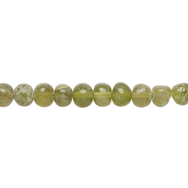 Bead, vesuvianite (natural), 4-6mm hand-cut uneven round, C grade, Mohs hardness 6-1/2. Sold per 14-inch strand, approximately 75 beads. image number 0
