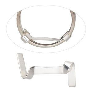 Ring guard, sterling silver, 3mm wide, fits up to 7.5mm wide shanks. Sold per pkg of 2.