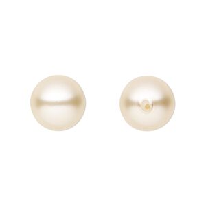 Pearl 4pk cream, Preciosa Czech crystal 12mm half-drilled round