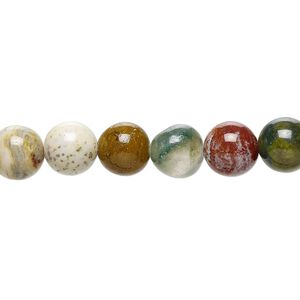 Ocean jasper 1pkg1, round bead natural 15.5-16 inch 8mm