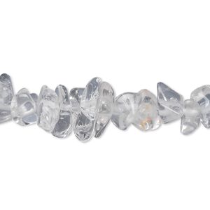 Quartz crystal 1pkg1, chip bead natural 15 inch large