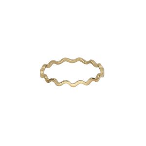 Ring, Create Compliments®, gold-plated sterling silver, 2mm wide textured wavy, size 7. Sold individually.