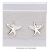 Earring card. flocked plastic, grey, 1x1-inch square. Sold per pkg of 100. image number 1