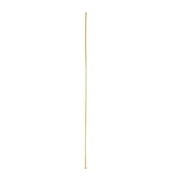 Head pin, gold-plated brass, 4 inches, 21 gauge. Sold per pkg of 1,000. image number 0