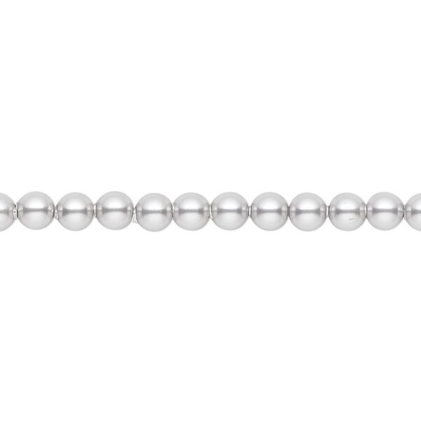 Pearl 500pk light grey, Swarovski® 4mm round 5810 image number 0