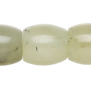 New "jade" 1pkg1, barrel bead natural, 15 inch 21x20mm-22x21mm light to dark
