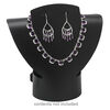 Display, foldable, necklace and earring, acrylic, black, 8-1/2 x 9 x 4-inches assembled. Sold per pkg of 2. image number 3