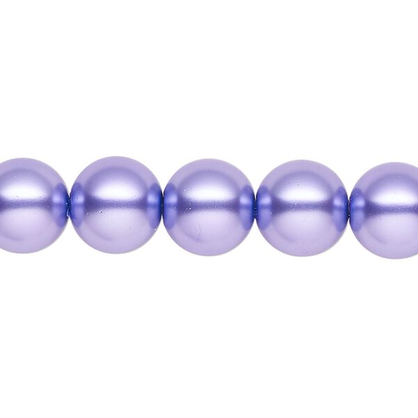 Pearl 2pk violet, Celestial Crystal® 10mm round 15.5-16 inch image number 0