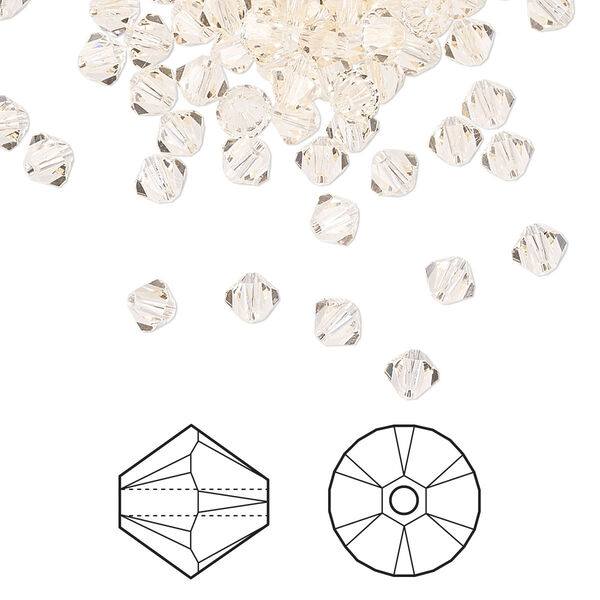 Bead 48pk silk, Crystal Passions® 4mm bicone 5328 image number 0