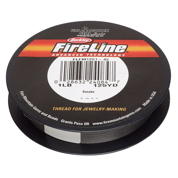 Thread, Berkley® FireLine®, gel-spun polyethylene, smoke, 0.06mm diameter, 1-pound test. Sold per 125-yard spool. image number 0