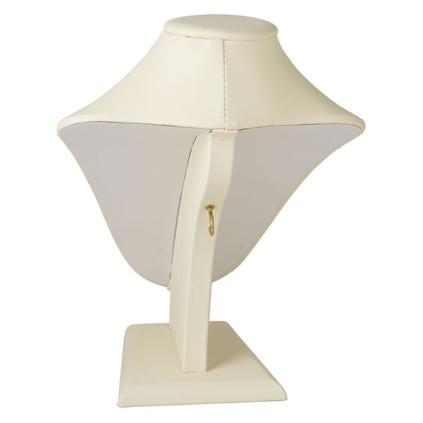 Display, necklace, leatherette, cream, 9 x 7 x 5 inches. Sold individually. image number 1