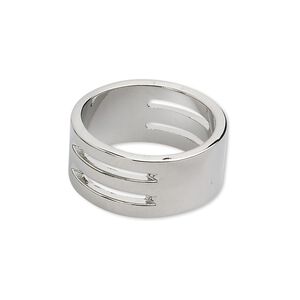 Jump ring tool, nickel-finished pewter (tin-based alloy), 10mm wide, size 8-1/4. Sold individually.