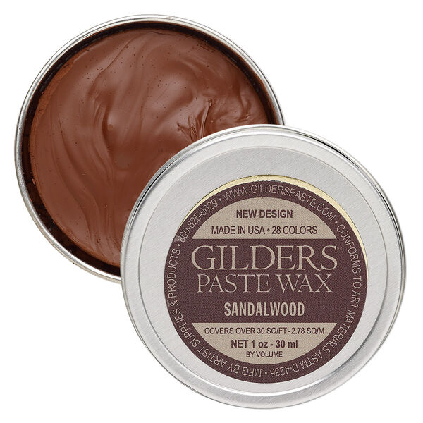 Wax paste, Gilders Paste®, pkg/1-ounce tin, sandalwood. image number 0