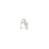 Bail, JBB Findings, ice-pick, sterling silver, 10x9mm heart with lines, 8mm grip length. Sold individually. image number 1