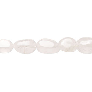 Snow quartz 1pkg1, hand-cut nugget bead natural, 13 inch mini to small
