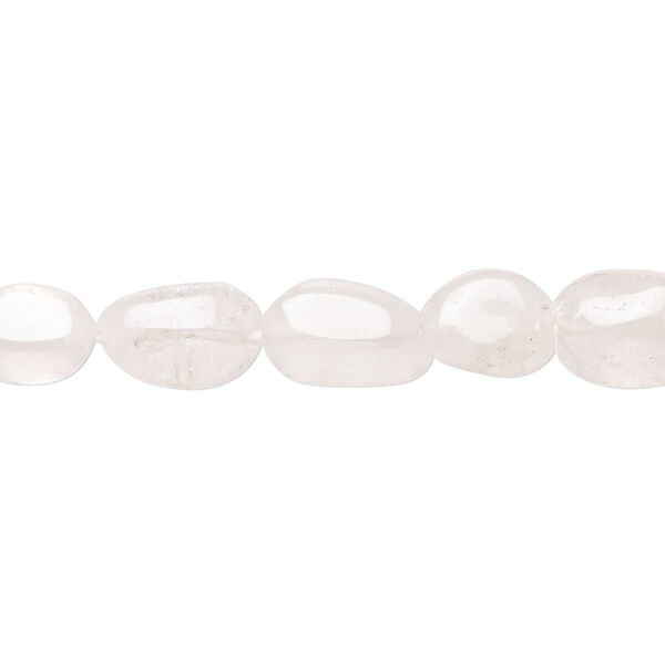 Snow quartz 1pkg1, hand-cut nugget bead natural, 13 inch mini to small image number 0