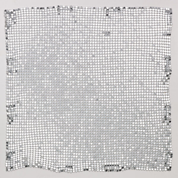 Sequin sheet, aluminum, silver, 8-inch single-sided square with 3mm sequins, 1.5mm thick. Sold individually. image number 0