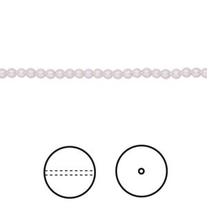 Pearl 1000pk iridescent dreamy rose, Swarovski® 2mm round 5810