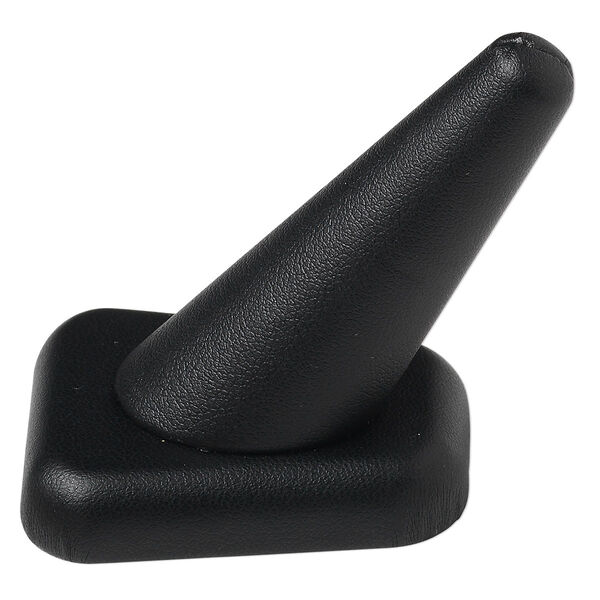Display, ring, leatherette, black, 2-3/8 x 2-1/4 x 1-5/8 inches. Sold individually. image number 0