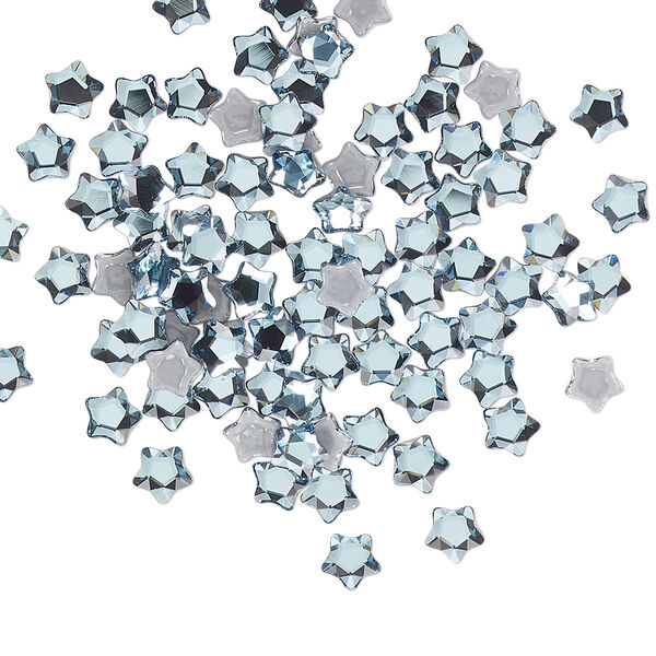 Flat back 720pk aquamarine foil back, Swarovski® hotfix 4mm star flower 2754 image number 0