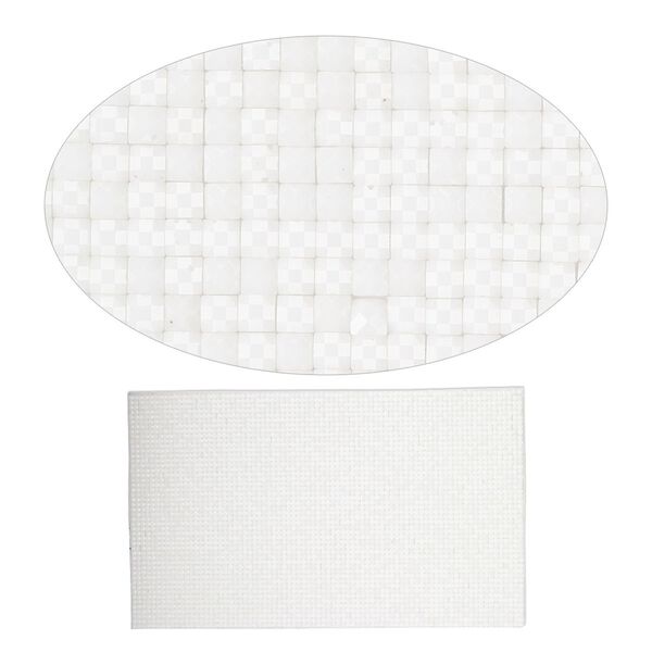 Adhesive sheet, My Style Deco Art™, peel-off, resin and glue, white, 8 x 4.75-inch rectangle, 1.8mm thick. Sold individually. image number 0
