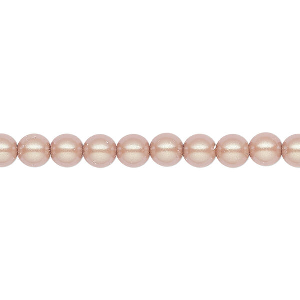 Pearl 500pk pearlescent pink, Preciosa Czech crystal 5mm round image number 0