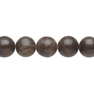 Wood grain stone (marble) 1pkg1, round bead natural 15.5-16 inch 10mm