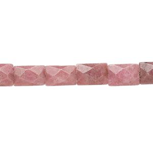 Rhodonite 1pkg1, faceted flat rectangle bead natural 15.5-16 inch 9x6mm