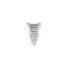 Bail, ice-pick, antiqued sterling silver, 13x9mm triangle with cutout lines, 10mm grip length. Sold individually. image number 0